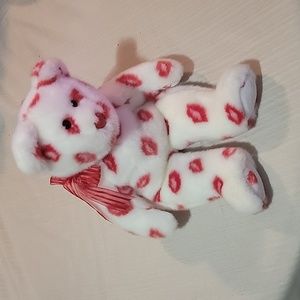 2001 TY Beanie Buddies Smooch The Kisses Bear